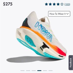 Hoka One One Blue and Neon Running Shoes